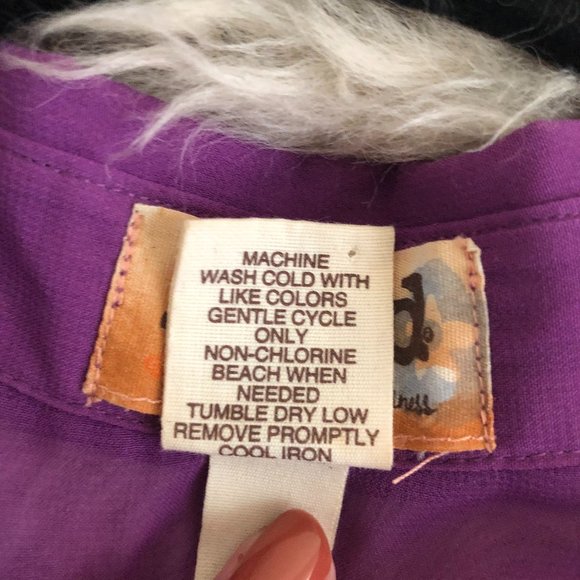 Sleeveless Sheer Blouse in Purple Size XS - Picture 7 of 9